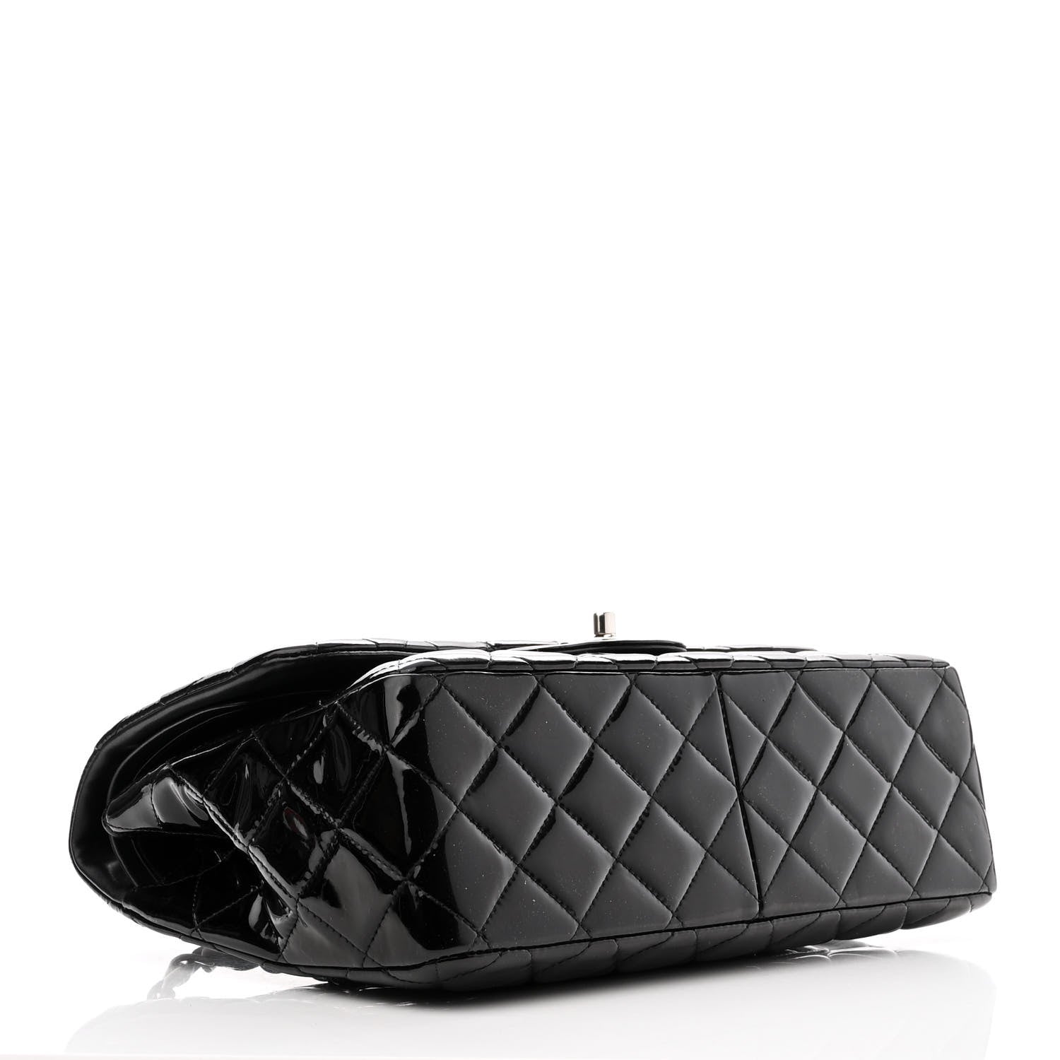 Chanel Patent Quilted Jumbo Double Flap Black 4 of 14
