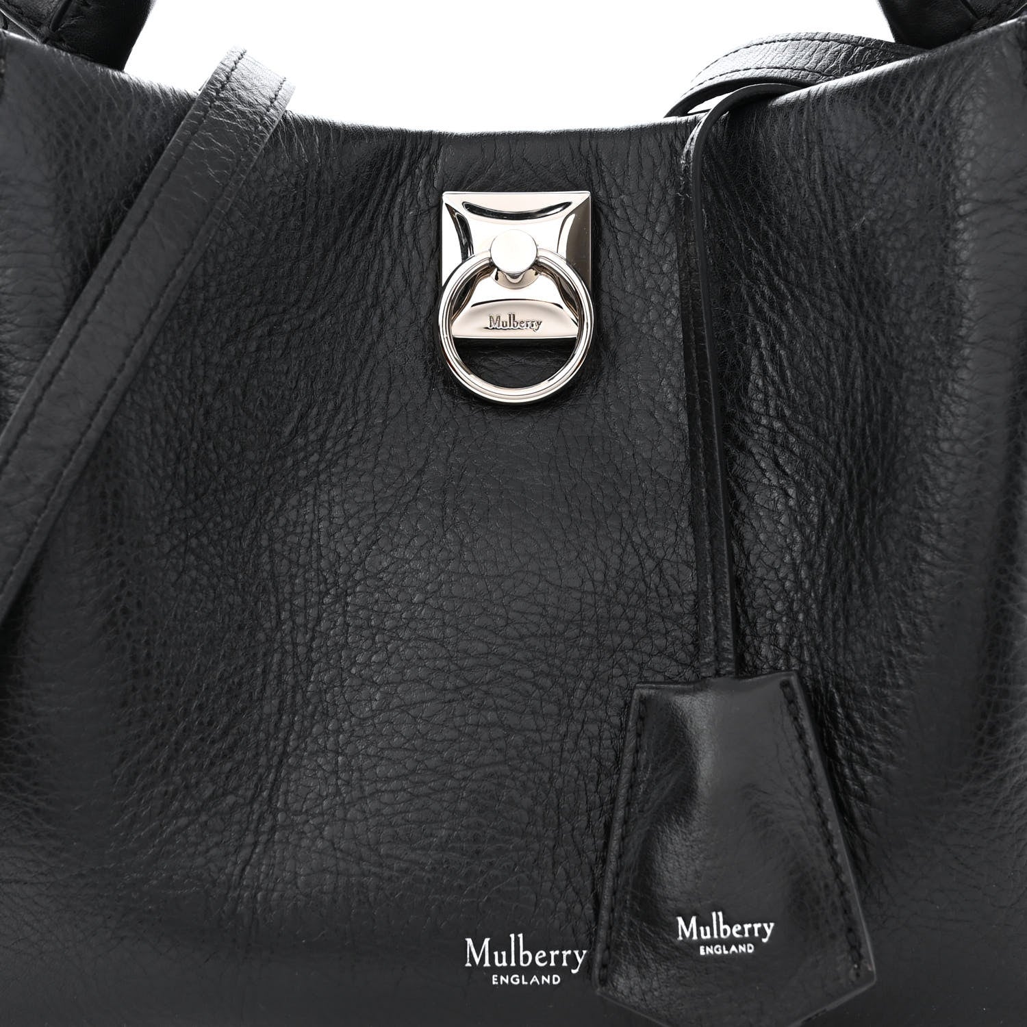 Mulberry Shiny Calfskin Small Iris Tote Black 9 of 13