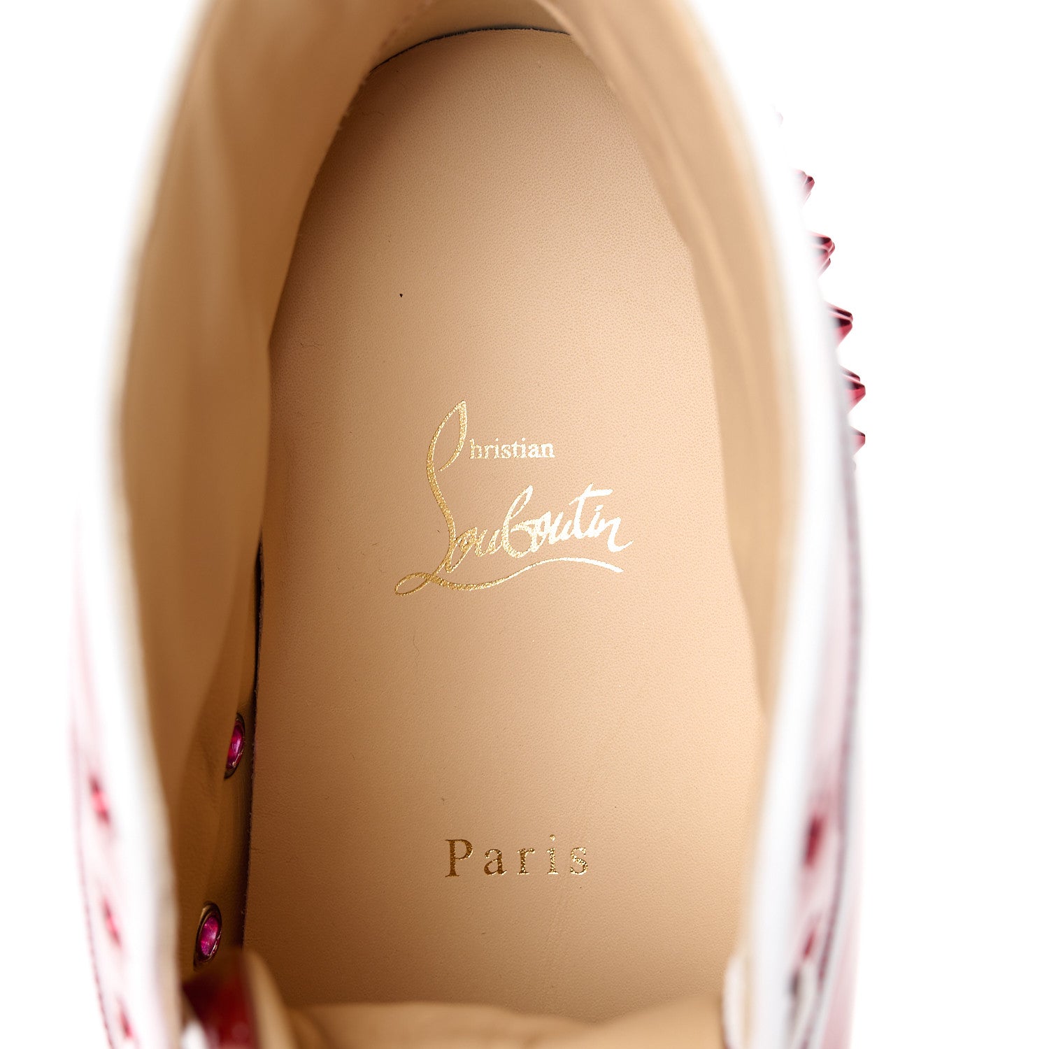 Christian Louboutin Metallic Patent Psychic Nappa Mens Lou Spikes 2 Flat High Top Sneakers 44 Loubi 8 of 9