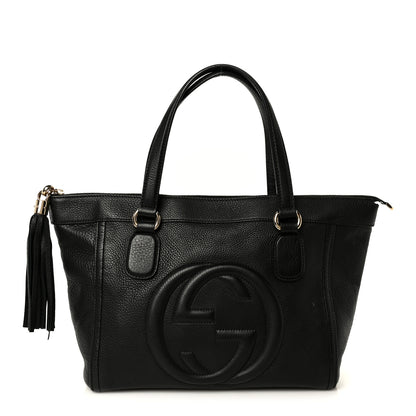 Gucci Pebbled Calfskin Small Soho Top Handle Bag Black 1 of 11