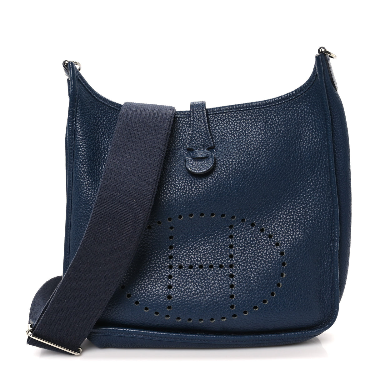 Hermes Taurillon Clemence EVELYNE III PM  Bleu Agate 1 of 8