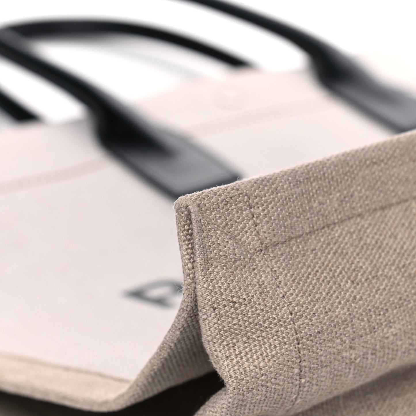 Linen Calfskin Rive Gauche Tote Optic White