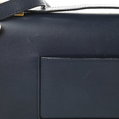 Celine Calfskin Suede Bi-Color Small Case Flap Navy Blue Yellow 18 of 18
