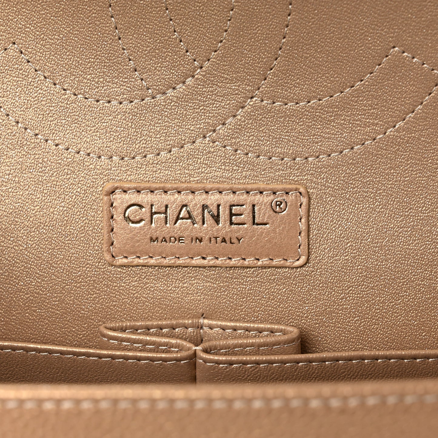 Pearly Caviar Quilted Jumbo Double Flap Gold