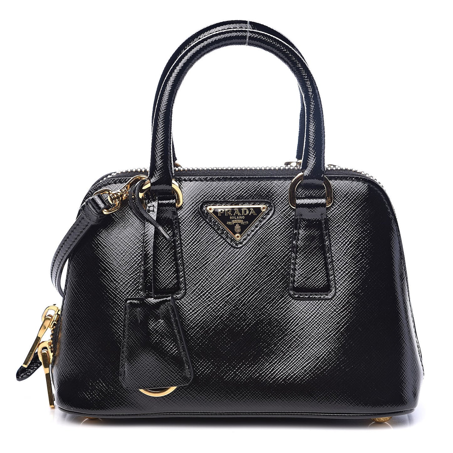 Saffiano Vernice Mini Promenade Tote Black