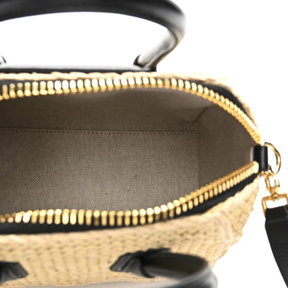 Givenchy Raffia Embroidered Mini Antigona Natural Black 5 of 10