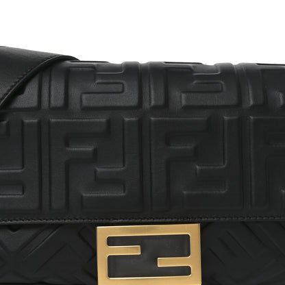 Fendi Nappa FF 1974 Embossed Baguette Black 8 of 10