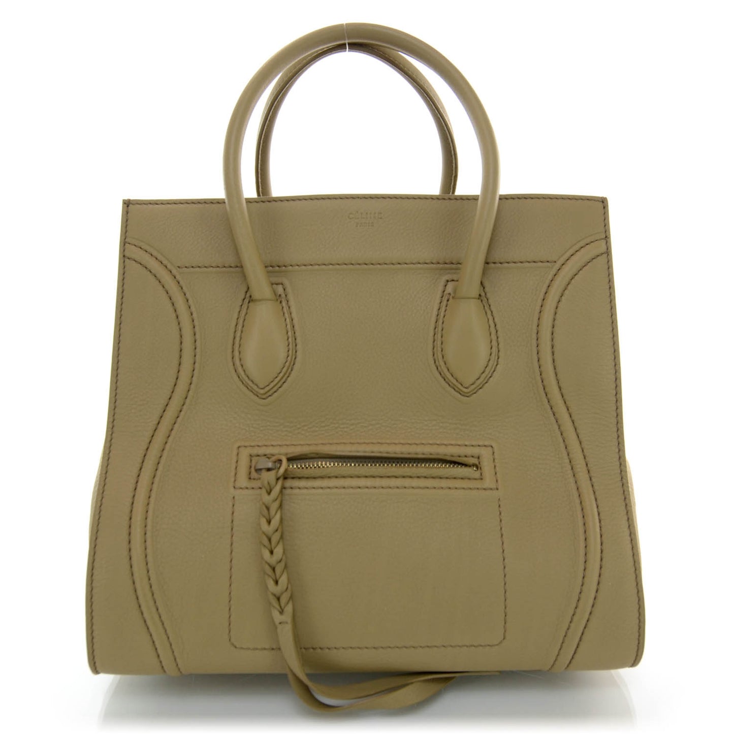 Smooth Calfskin Medium Phantom Luggage Light Khaki