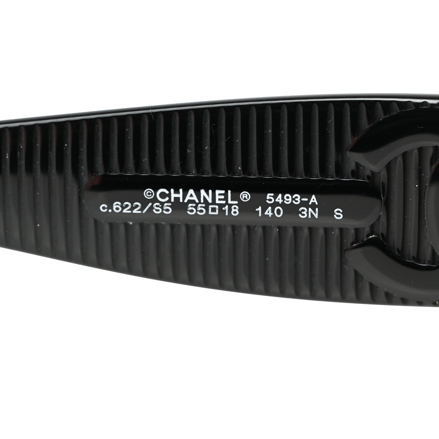 Chanel Acetate Rectangle Sunglasses 5493 Black 5 of 8
