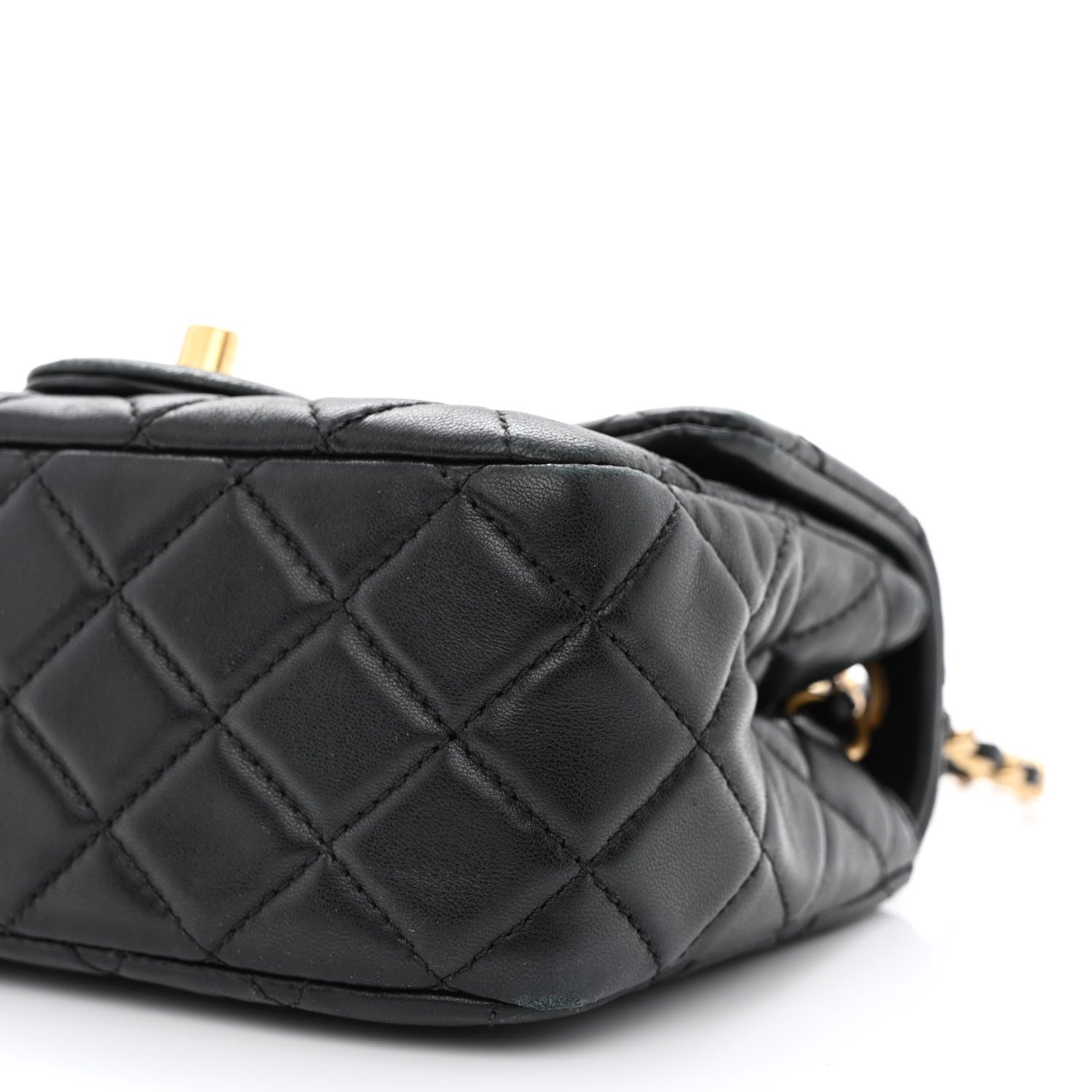 Chanel Lambskin Quilted Mini Pearl Crush Flap Black 10 of 10
