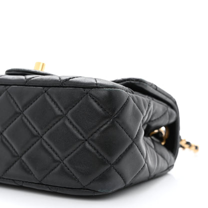 Chanel Lambskin Quilted Mini Pearl Crush Flap Black 10 of 10