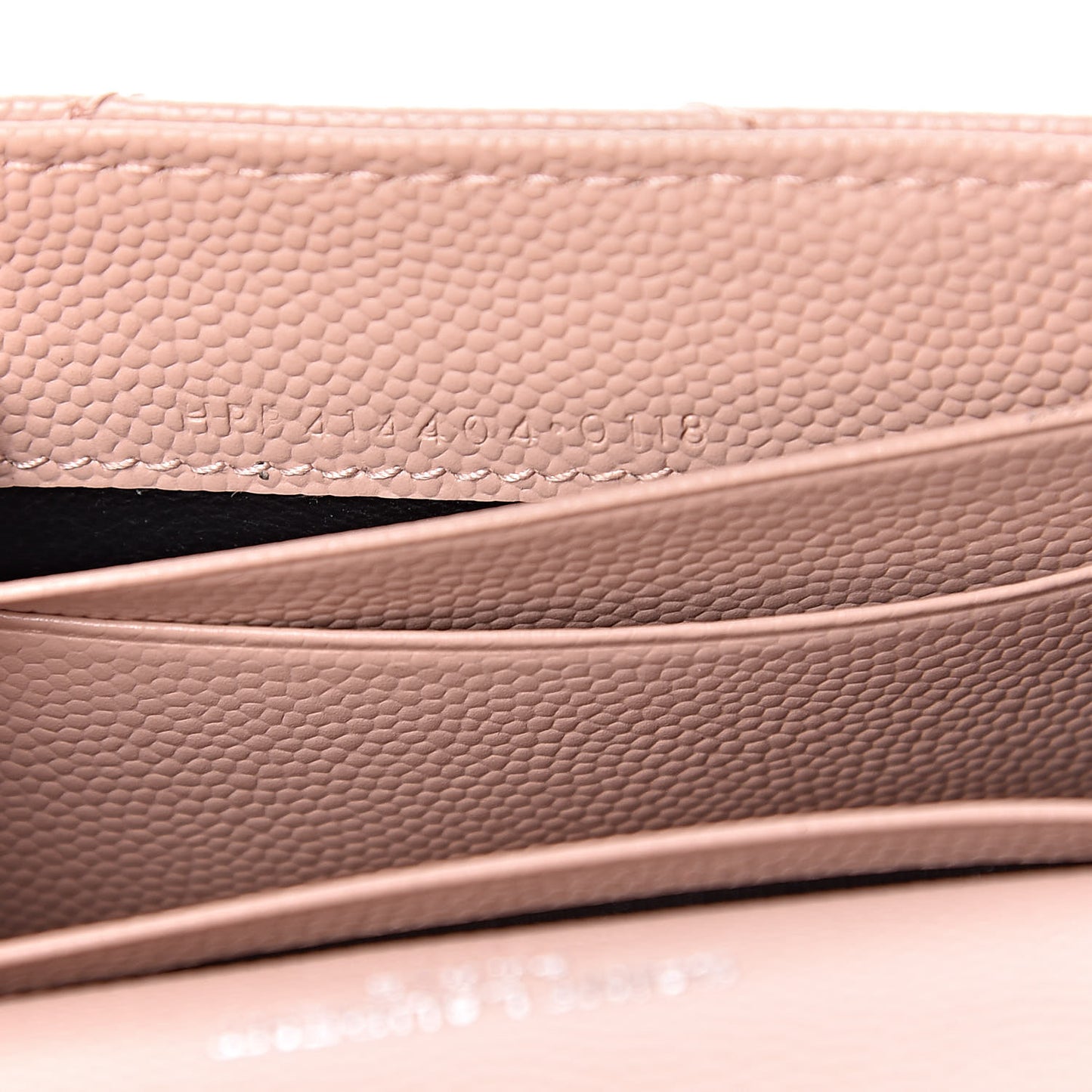Grain De Poudre Matelasse Chevron Small Monogram Envelope Wallet Pale Blush