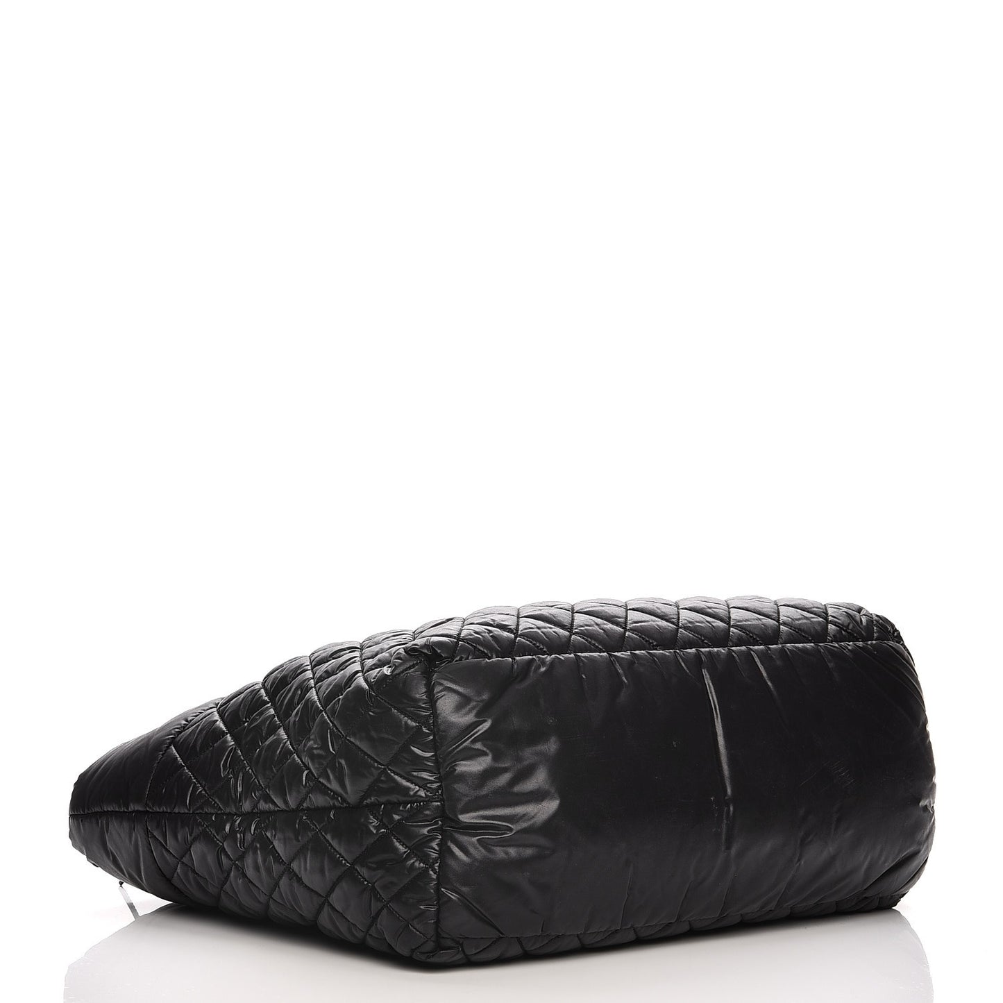Nylon Quilted Large Coco Cocoon Tote Black