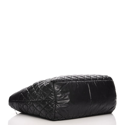 Chanel Nylon Quilted Large Coco Cocoon Tote Black 4 of 9