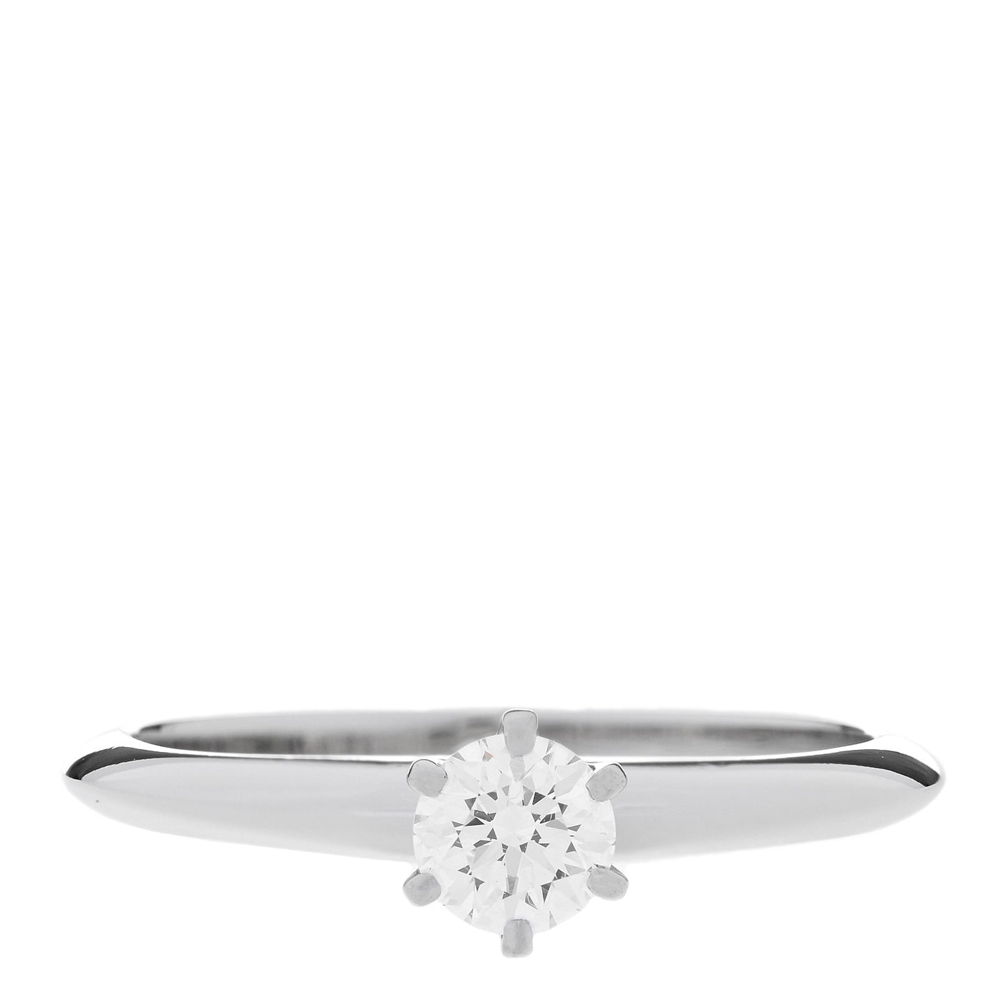 Platinum Diamond .28ct Solitaire Engagement Ring 51 5.75