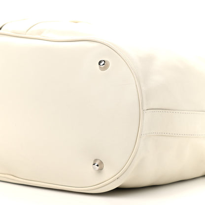Burberry Calfskin Manor Hobo White 11 of 11