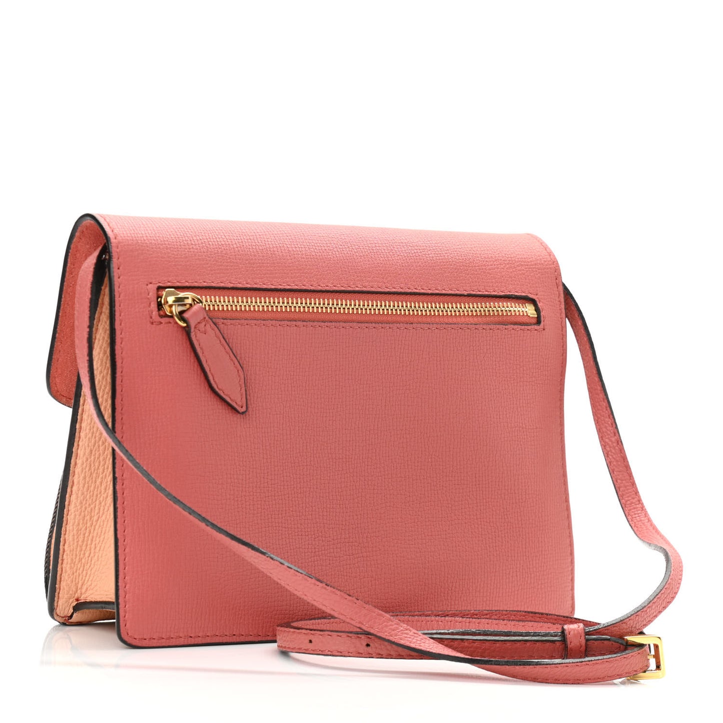 Derby Calfskin House Check Small Macken Crossbody Bag Copper Pink