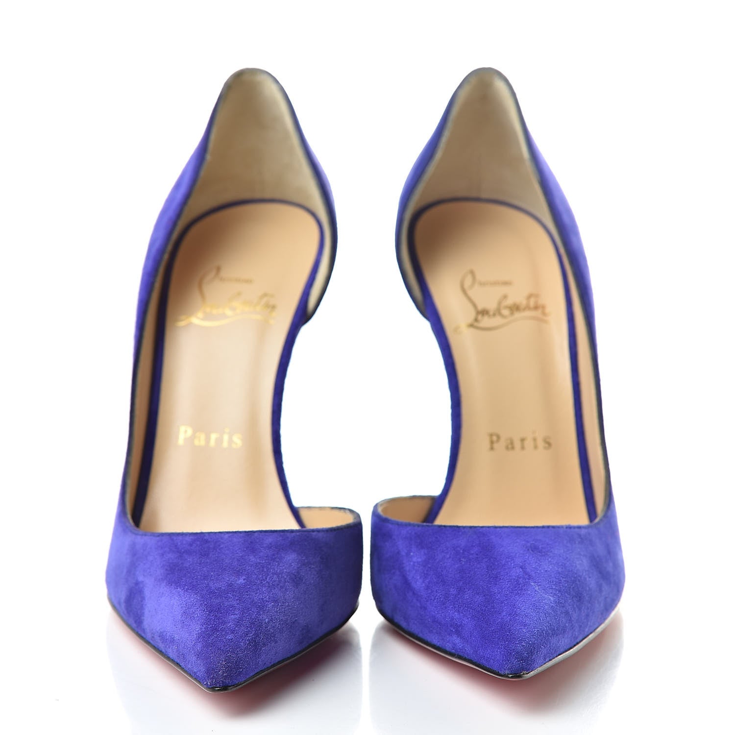 Christian Louboutin Veau Velour Iriza 100 Pumps 35.5 Purple Pop 2 of 11