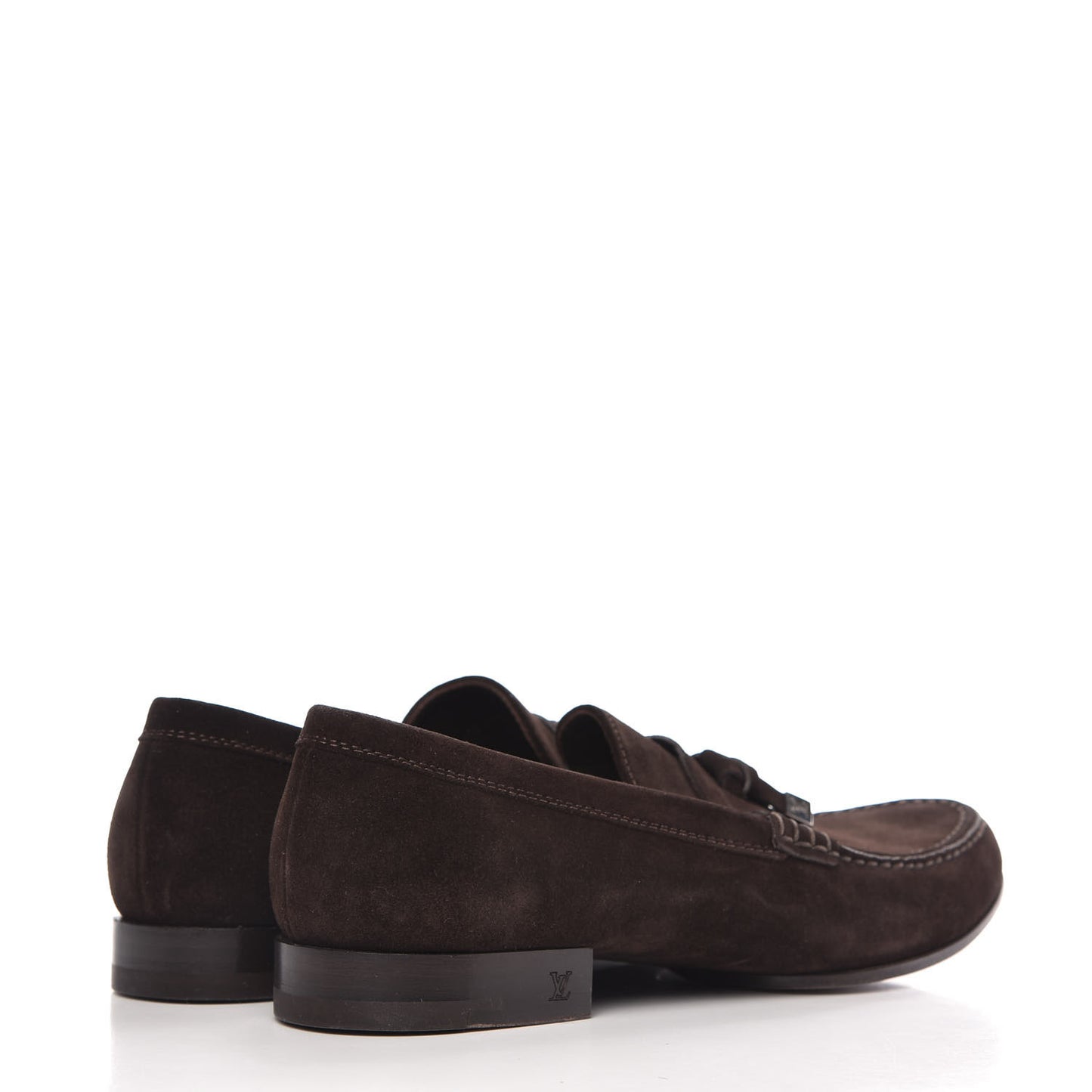 Suede Calfskin Mens Moccasin Loafers 8.5 Brown