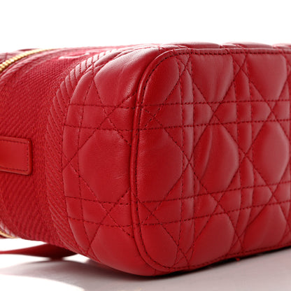 Christian Dior Lambskin Cannage Small Diortravel Vanity Case Red 9 of 10