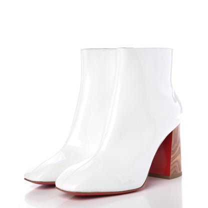 Christian Louboutin Patent Hilconico 85 Booties 39 White 3 of 9