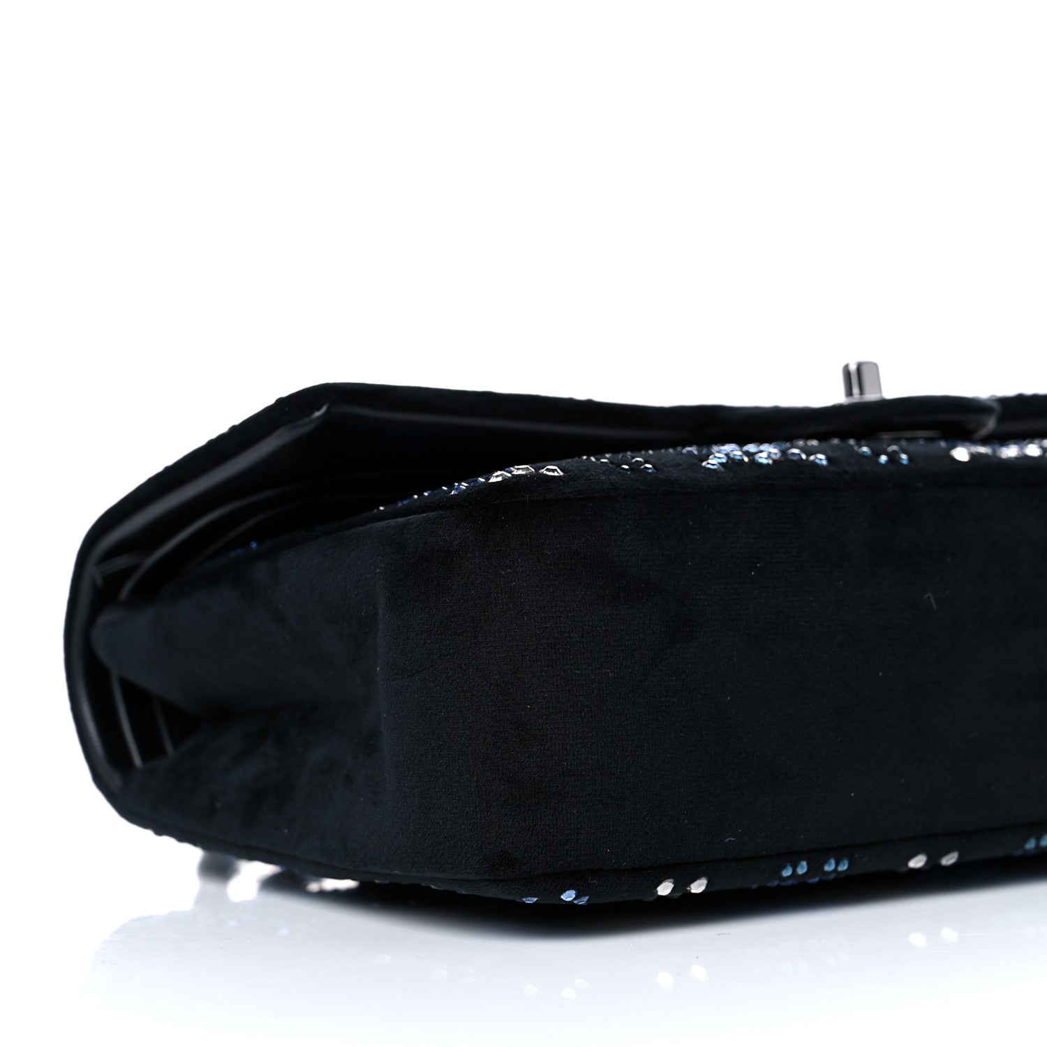 Chanel Velvet Crystal Medium Double Flap Black 8 of 9