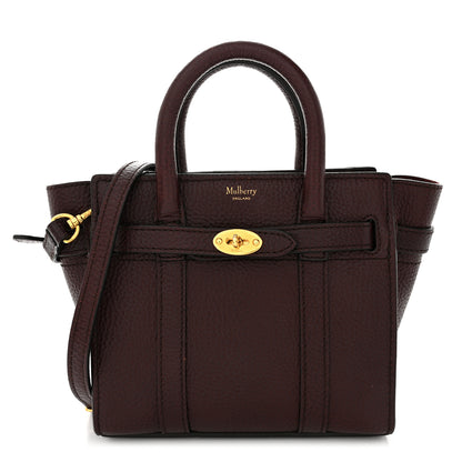 Mulberry Grain Vegetable Tanned Calfskin Micro Zipped Bayswater Oxblood 1 of 10