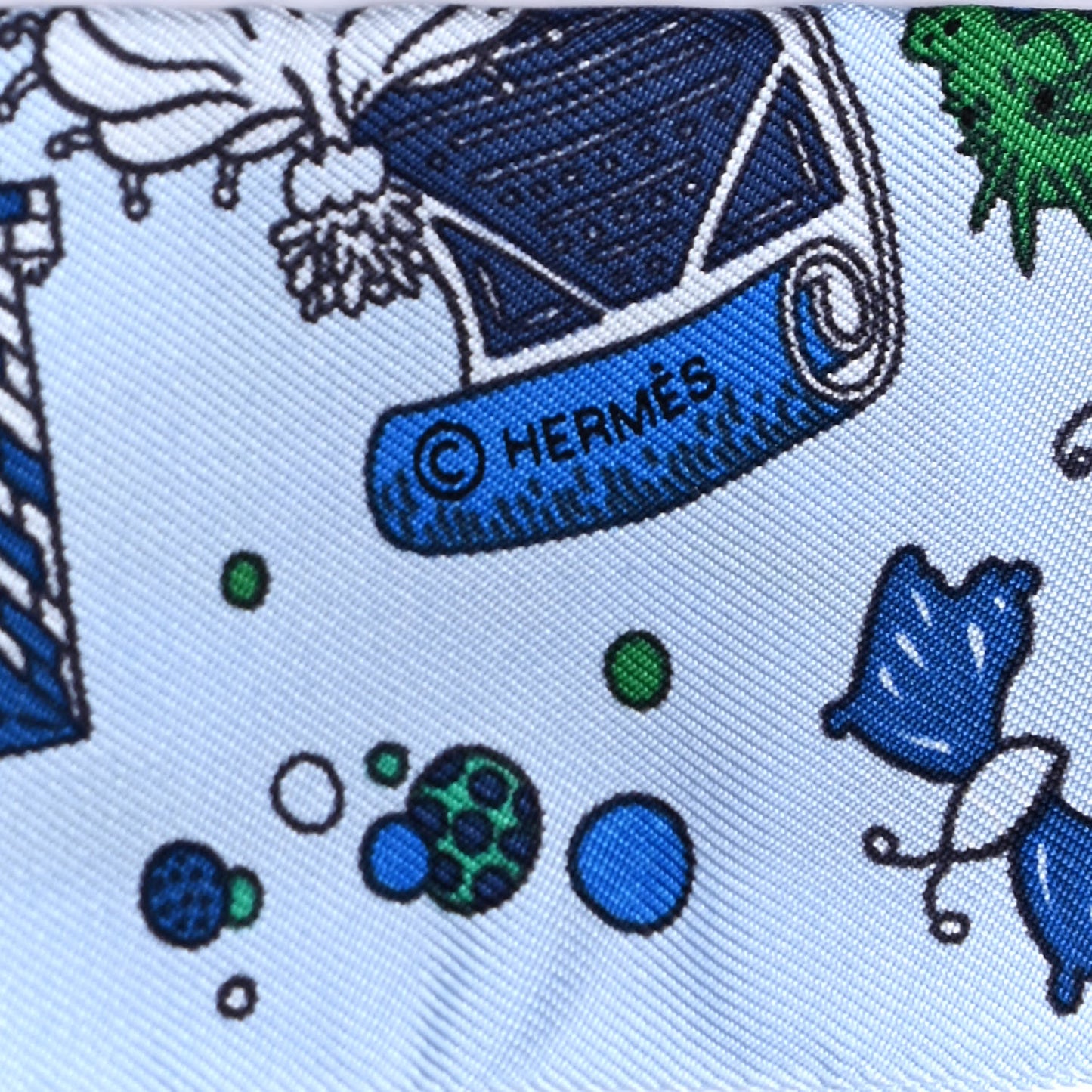 Silk La Folle Parade Twilly Bleu Ciel Vert Cobalt