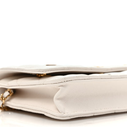 Chanel Caviar Quilted Enamel Coco Casino Wallet On Chain WOC White 8 of 12