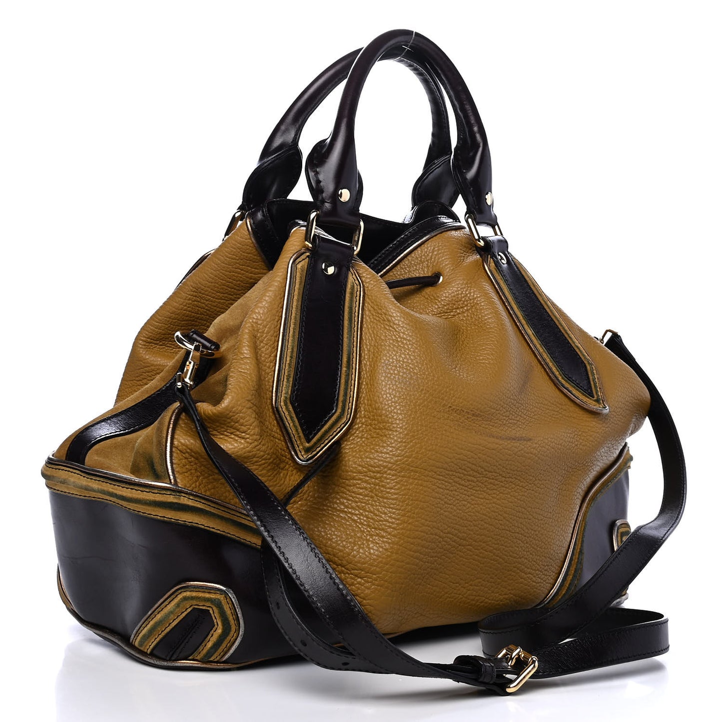 Calfskin Earlsburn Mixed Media Tote Beige