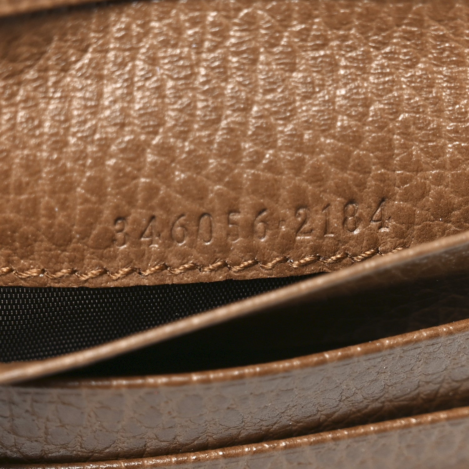Gucci Monogram Dollar Calfskin Zip Around French Wallet Beige Ebony Tabacco 7 of 8