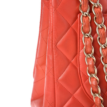 Chanel Lambskin Quilted Maxi Single Flap Light Red 10 of 12