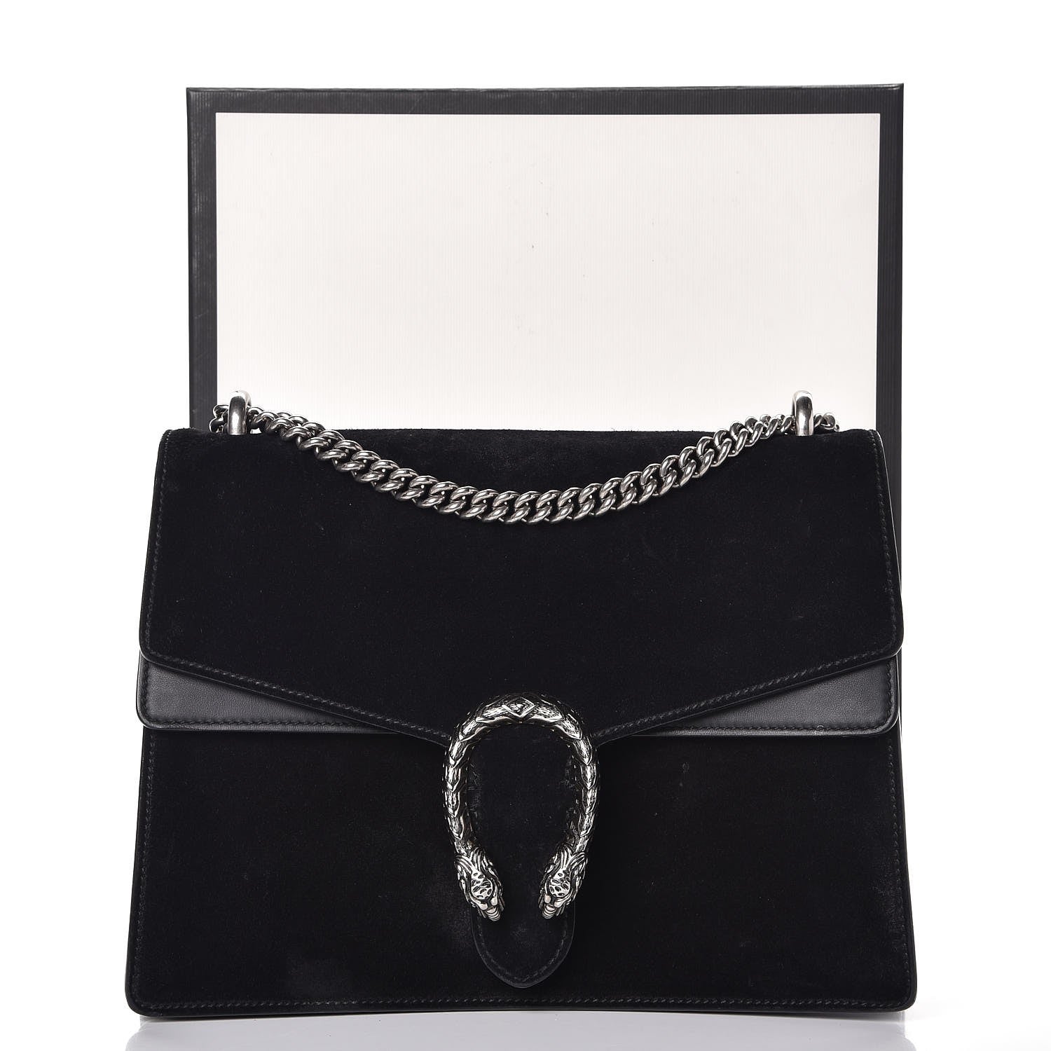 Gucci Suede Medium Dionysus Shoulder Bag Black 15 of 15