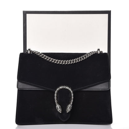Gucci Suede Medium Dionysus Shoulder Bag Black 15 of 15