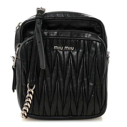 Miu Miu Nappa Matelasse Crossbody Black 1 of 10