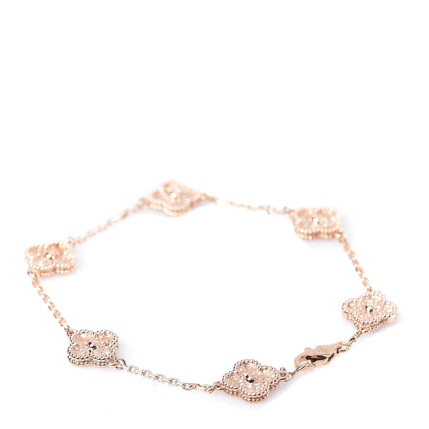 Van Cleef & Arpels 18K Rose Gold 6 Motifs Sweet Alhambra Bracelet 3 of 7