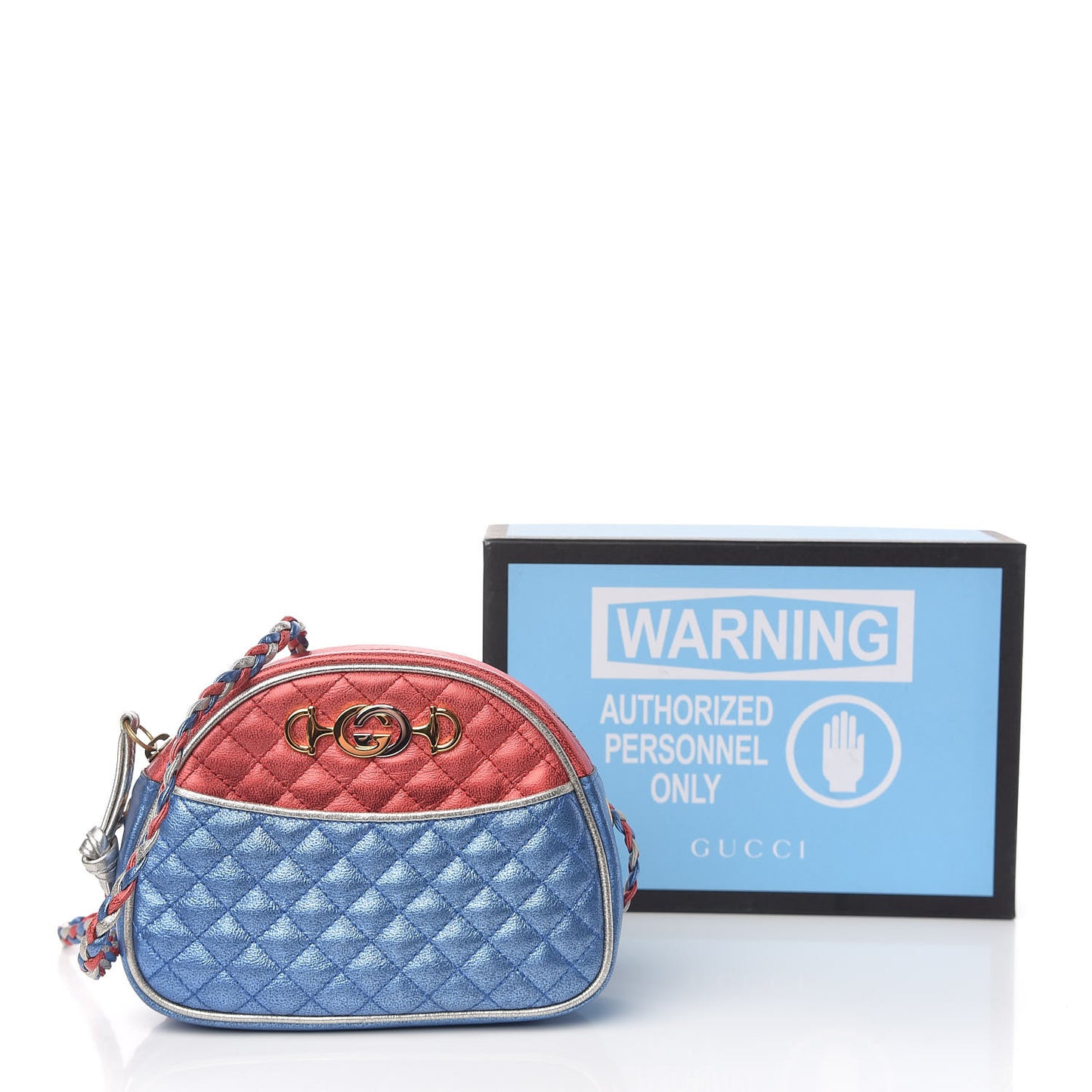 Laminated Nappa Trapuntata Mini Zumi Dome Shoulder Bag Rosso Marine Argento