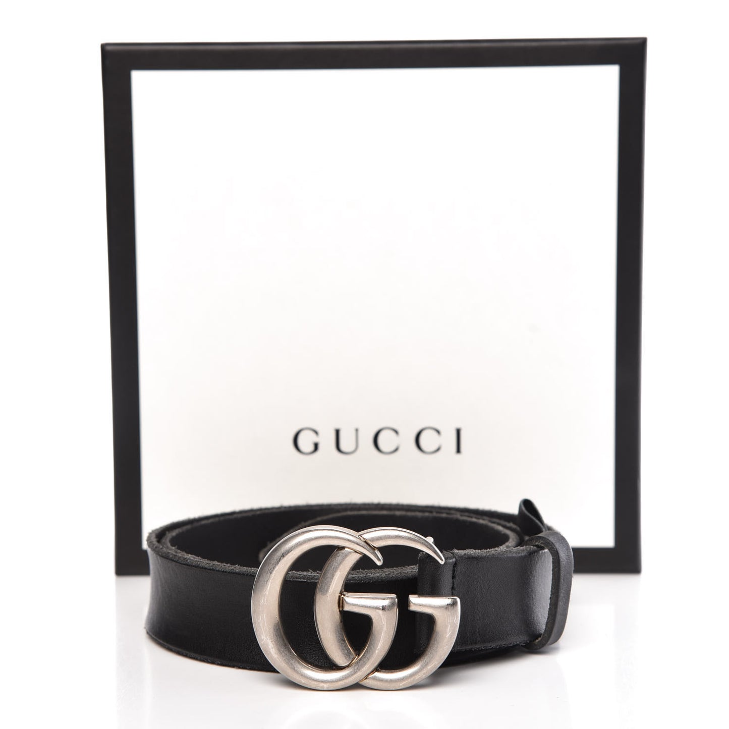 Cuoio Toscano Nickel Double G 30mm Belt 80 32 Black