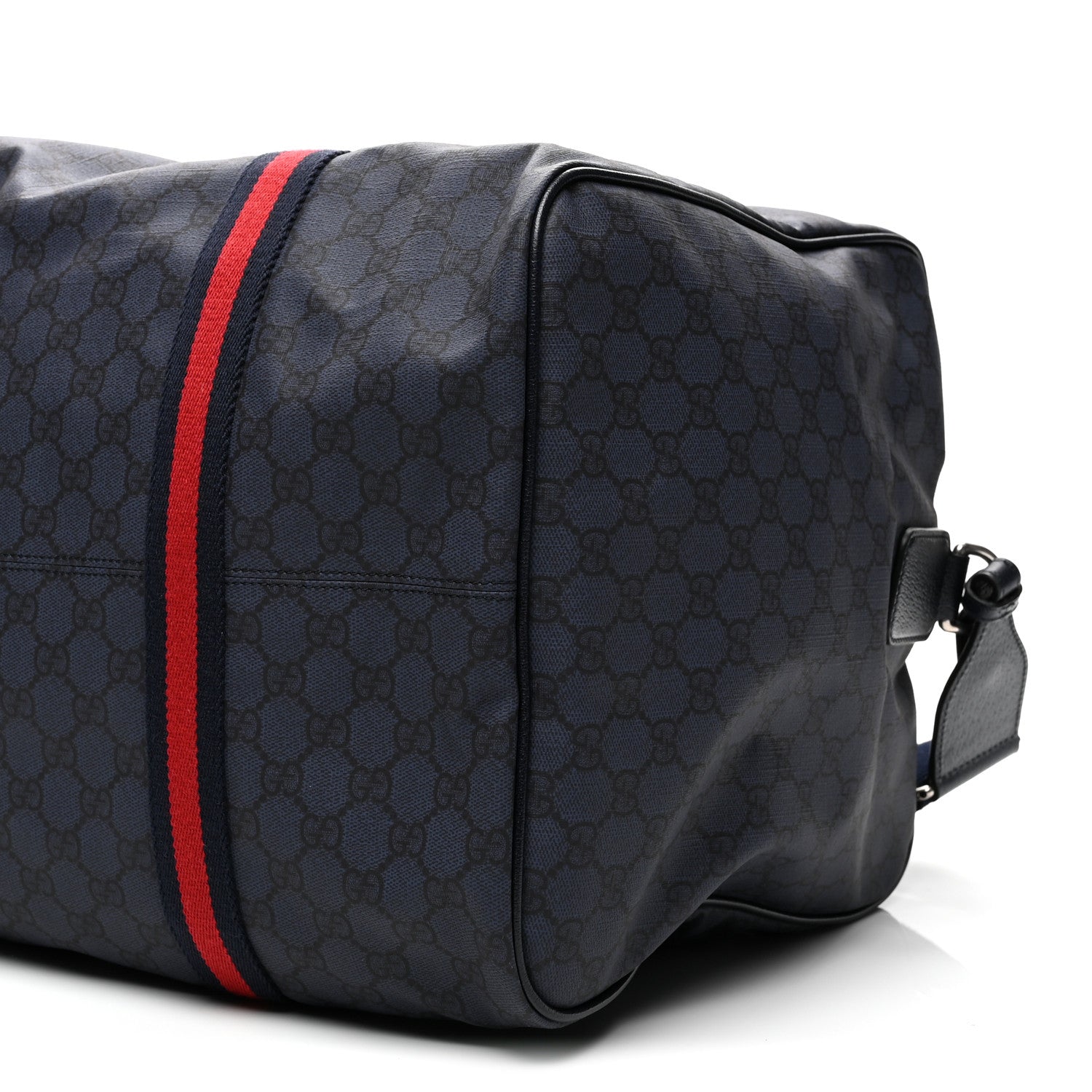 Gucci GG Monogram Medium Web Duffle Bag Dark Blue 9 of 9
