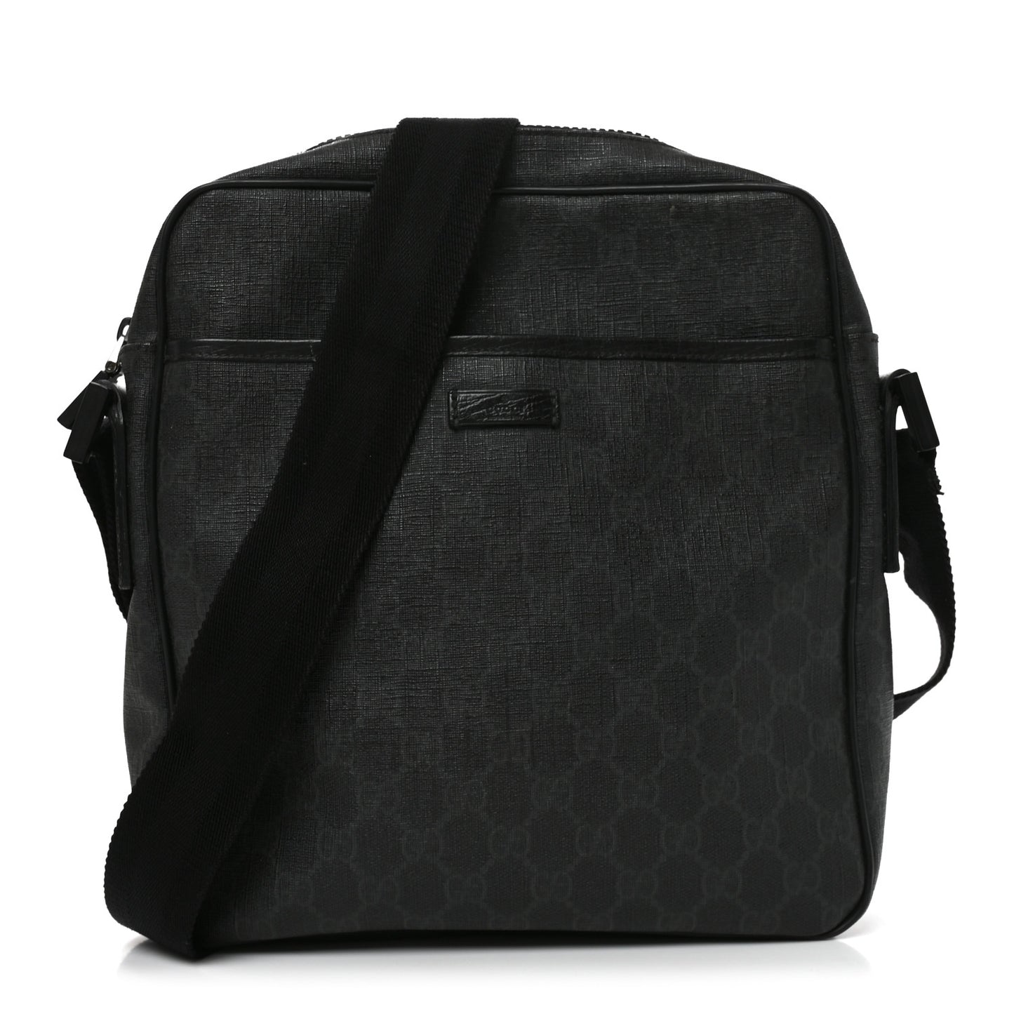GG Supreme Monogram Messenger Bag Black Grey