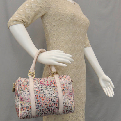 Fendi Zucchino Vitello Floral Forever Boston Rosa Papaya Rosa Confetto 2 of 8