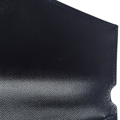 Saint Laurent Grain de Poudre Medium Classic Monogram Cassandra Top Handle Black Rouge Legion 9 of 14