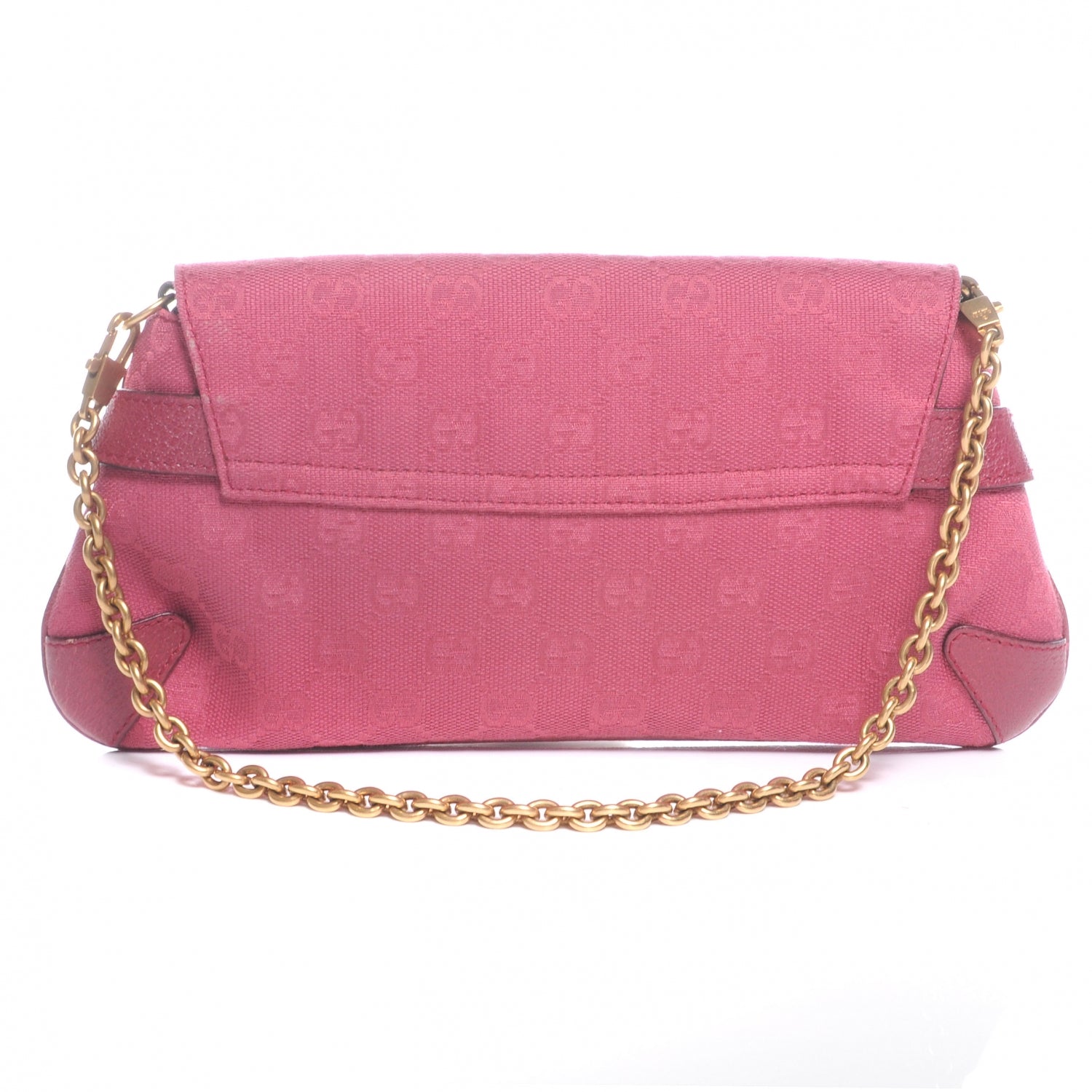 Gucci Monogram Horsebit Clutch Pink 3 of 8