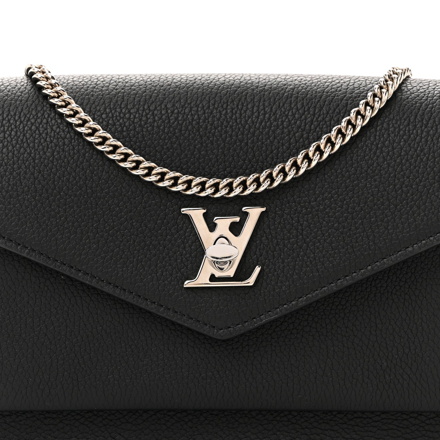 Louis Vuitton Soft Calfskin My Lockme Chain Pochette Black 6 of 12