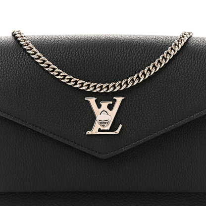 Louis Vuitton Soft Calfskin My Lockme Chain Pochette Black 6 of 12