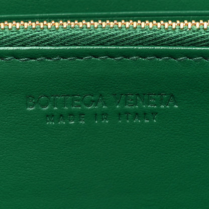 Bottega Veneta Nappa Maxi Intrecciato Zip Around Wallet Racing Green 6 of 9