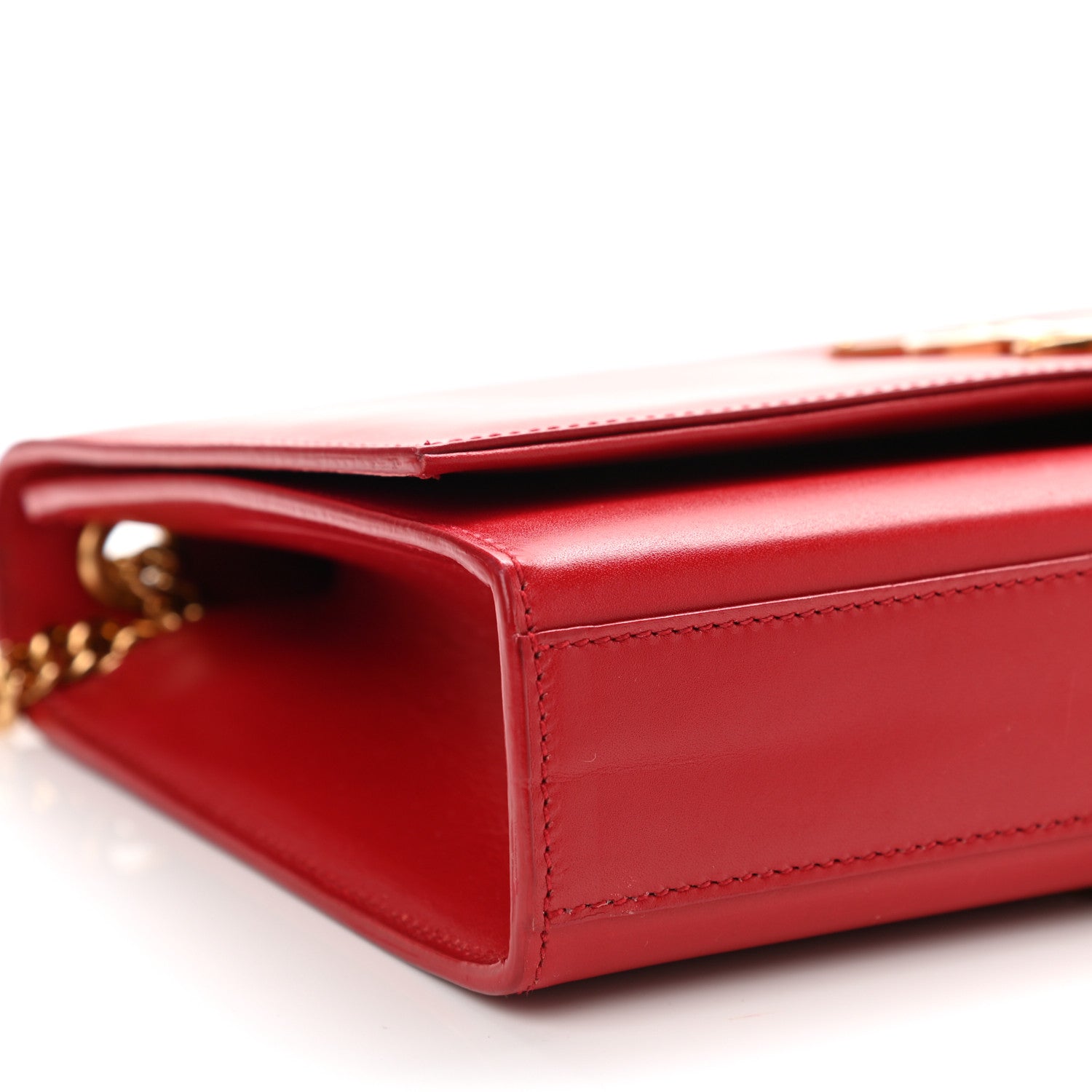 Saint Laurent Smooth Calfskin Medium Classic Monogram Kate Tassel Satchel Lipstick Red 9 of 15