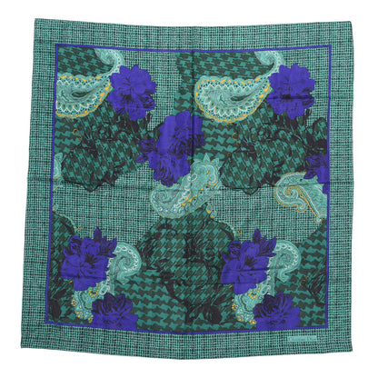 Christian Dior Silk Paisley Square Scarf Green Multicolor 1 of 2