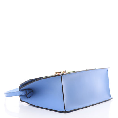 Gucci Calfskin Embroidered Medium Sylvie Top Handle Bag Clear Sky Blue 4 of 9