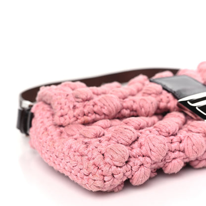 Fendi Woven Knit Baguette Pink 8 of 13